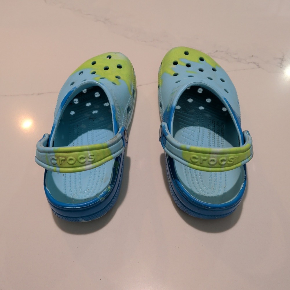 Crocs Classic Womens Size 9 shoes blue green comfort clogs sandals - Picture 4 of 6